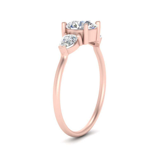 Classic Pear Three Stone Ring