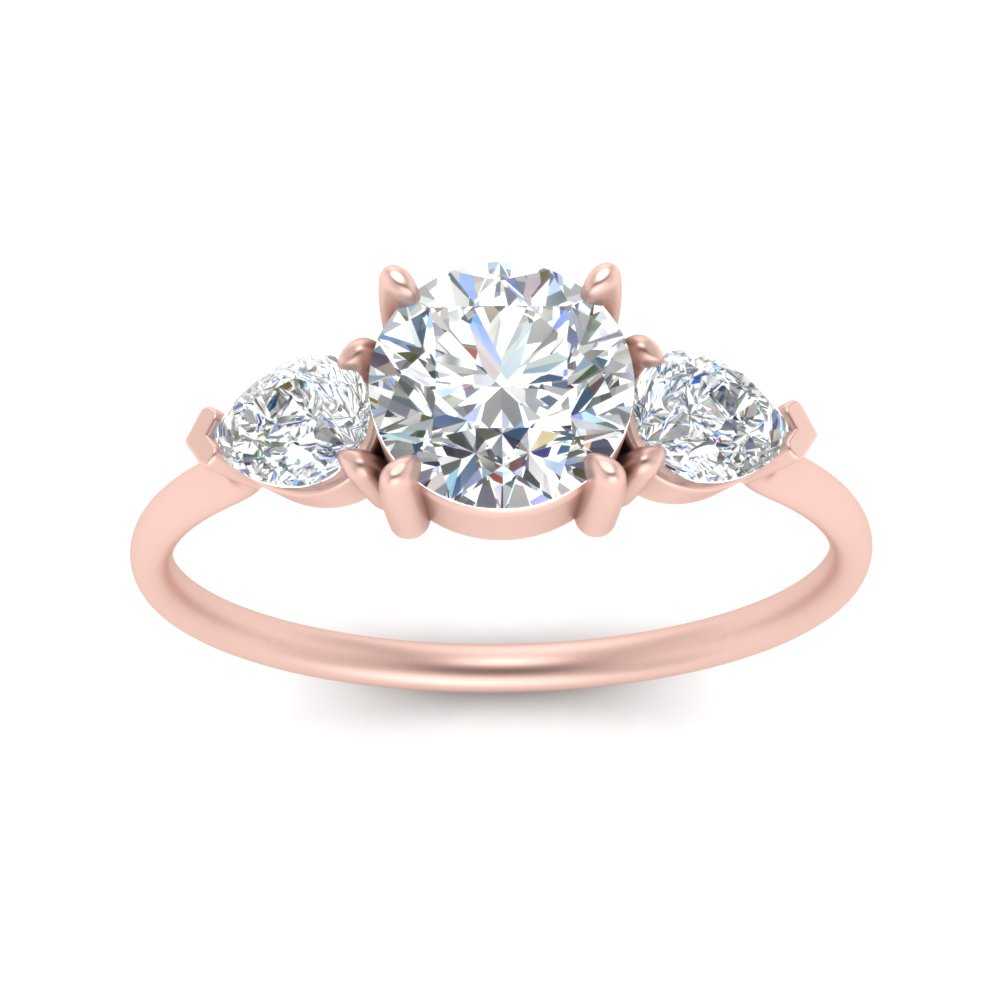 Classic Pear Three Stone Ring