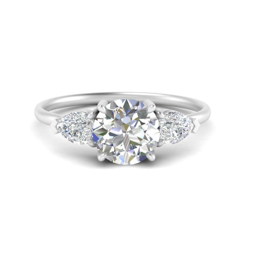 Classic Pear Three Stone Ring