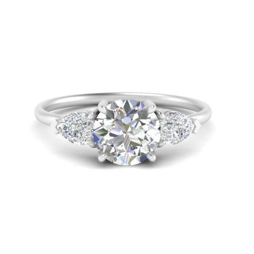 Classic Pear Three Stone Ring