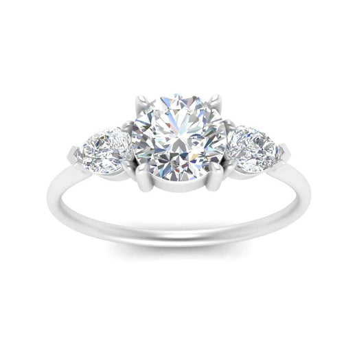 Classic Pear Three Stone Ring