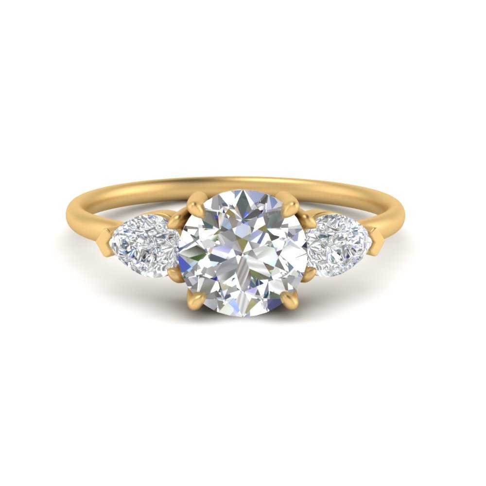 Classic Pear Three Stone Ring