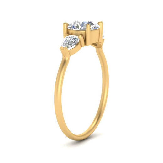 Classic Pear Three Stone Ring