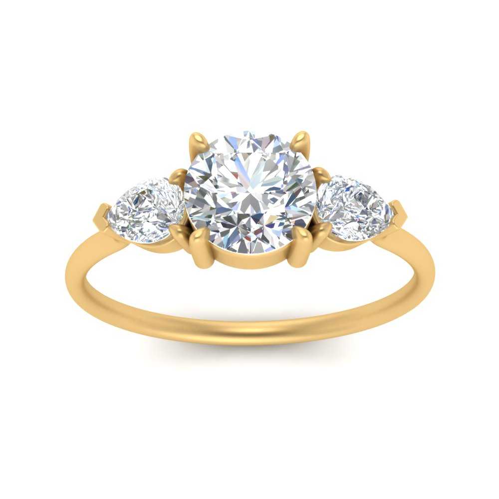 Classic Pear Three Stone Ring