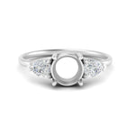 Load image into Gallery viewer, Semi Mount Pear Three Stone Ring