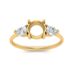 Load image into Gallery viewer, Semi Mount Pear Three Stone Ring