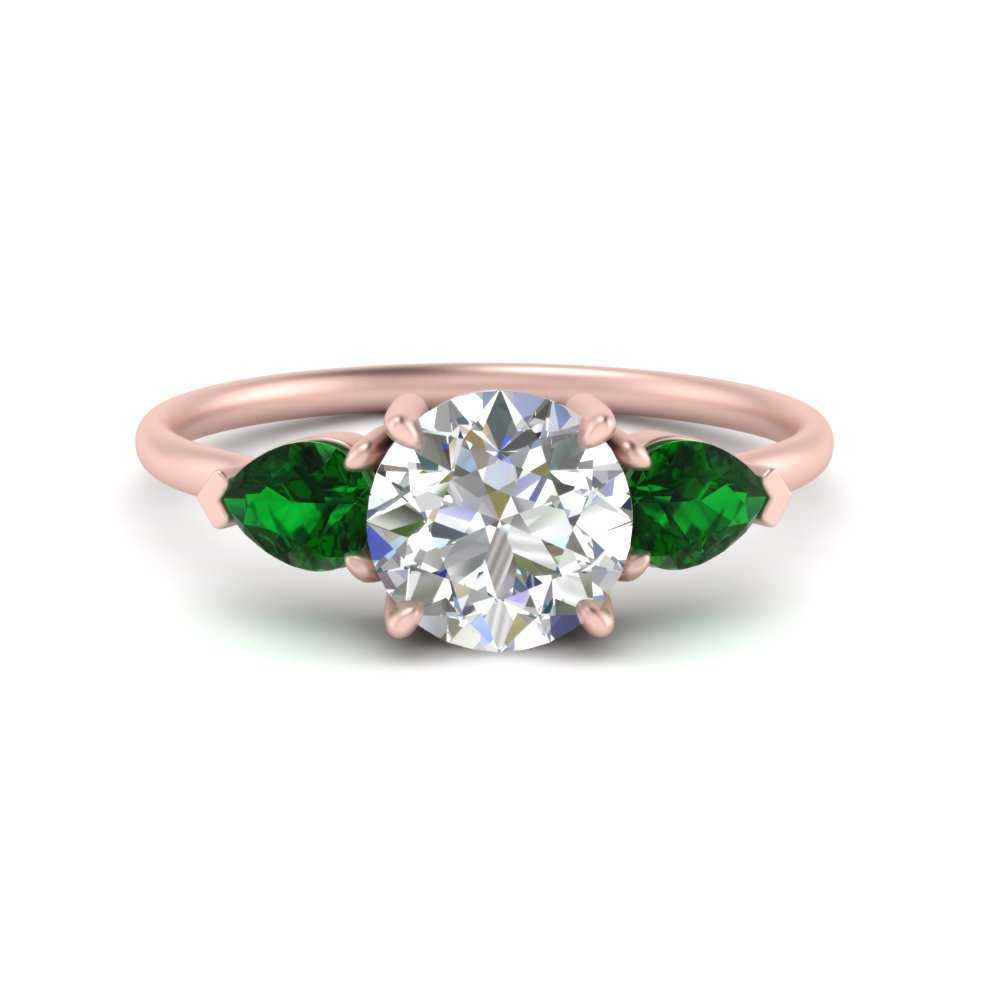 Classic Pear Three Stone Ring