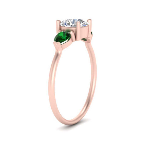 Simple Round Three Stone Ring