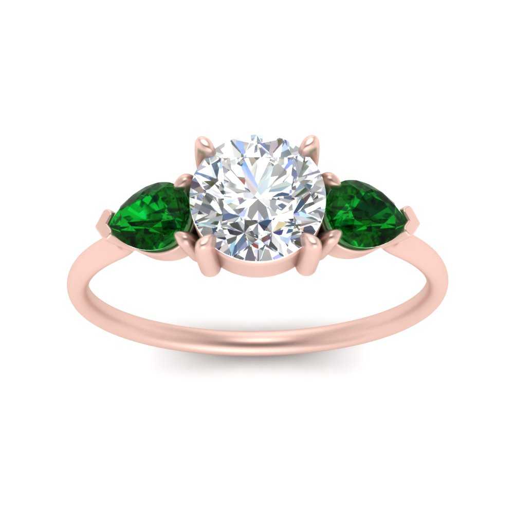 Classic Pear Three Stone Ring