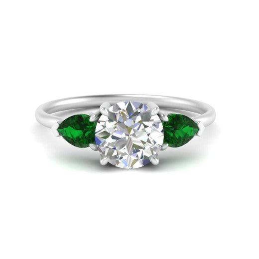 Classic Pear Three Stone Ring