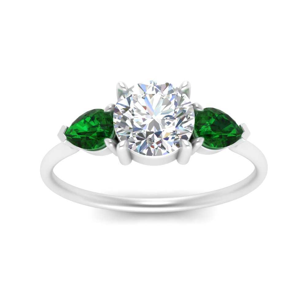 Classic Pear Three Stone Ring