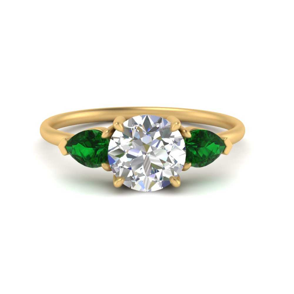 Classic Pear Three Stone Ring