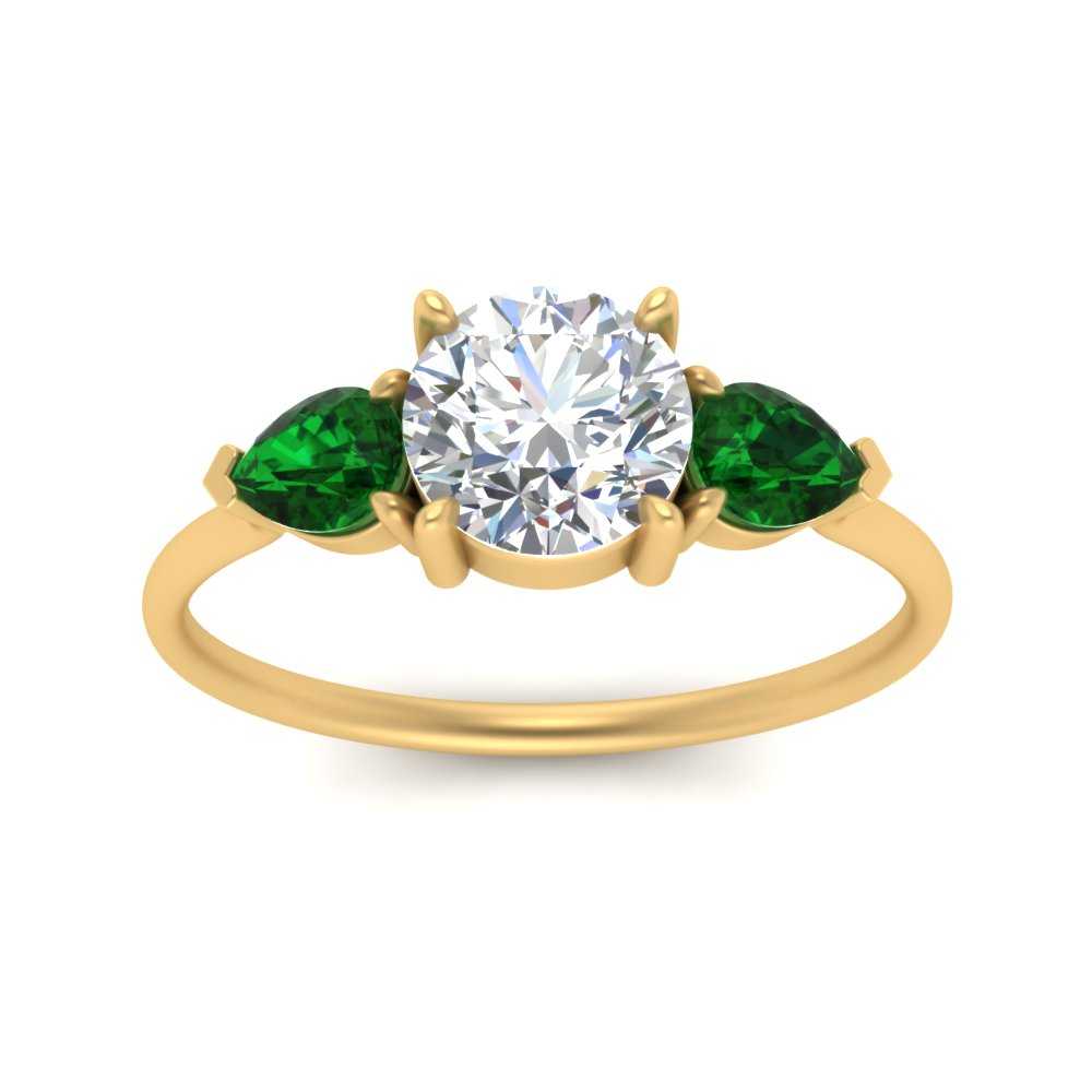 Classic Pear Three Stone Ring