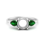 Load image into Gallery viewer, Semi Mount Pear Three Stone Ring