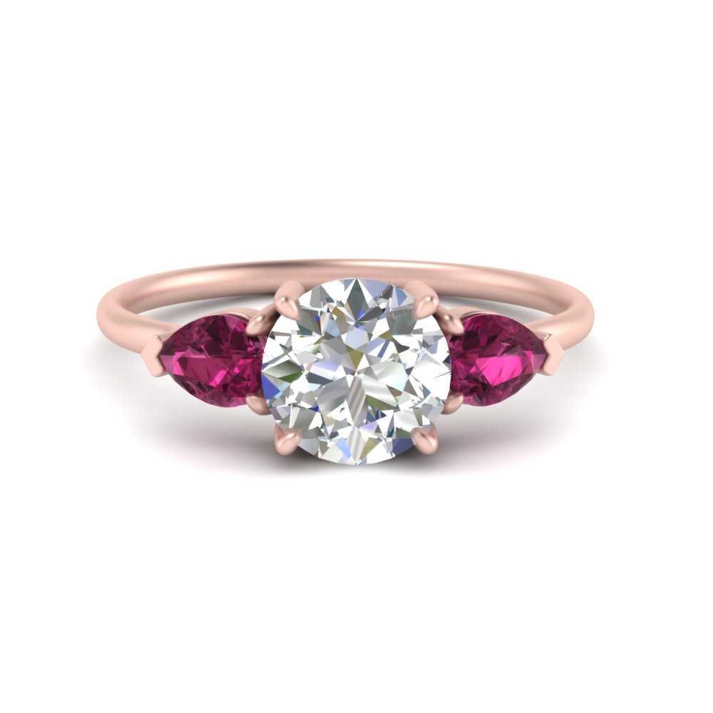 Classic Pear Three Stone Ring