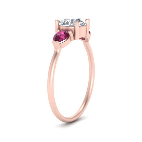 Classic Pear Three Stone Ring