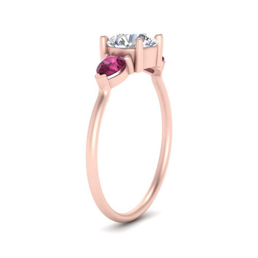 Classic Pear Three Stone Ring