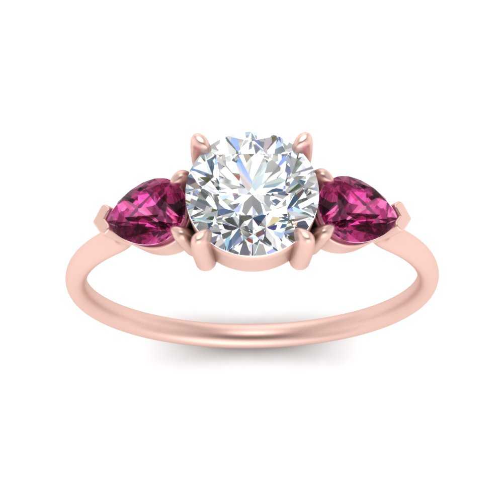Classic Pear Three Stone Ring