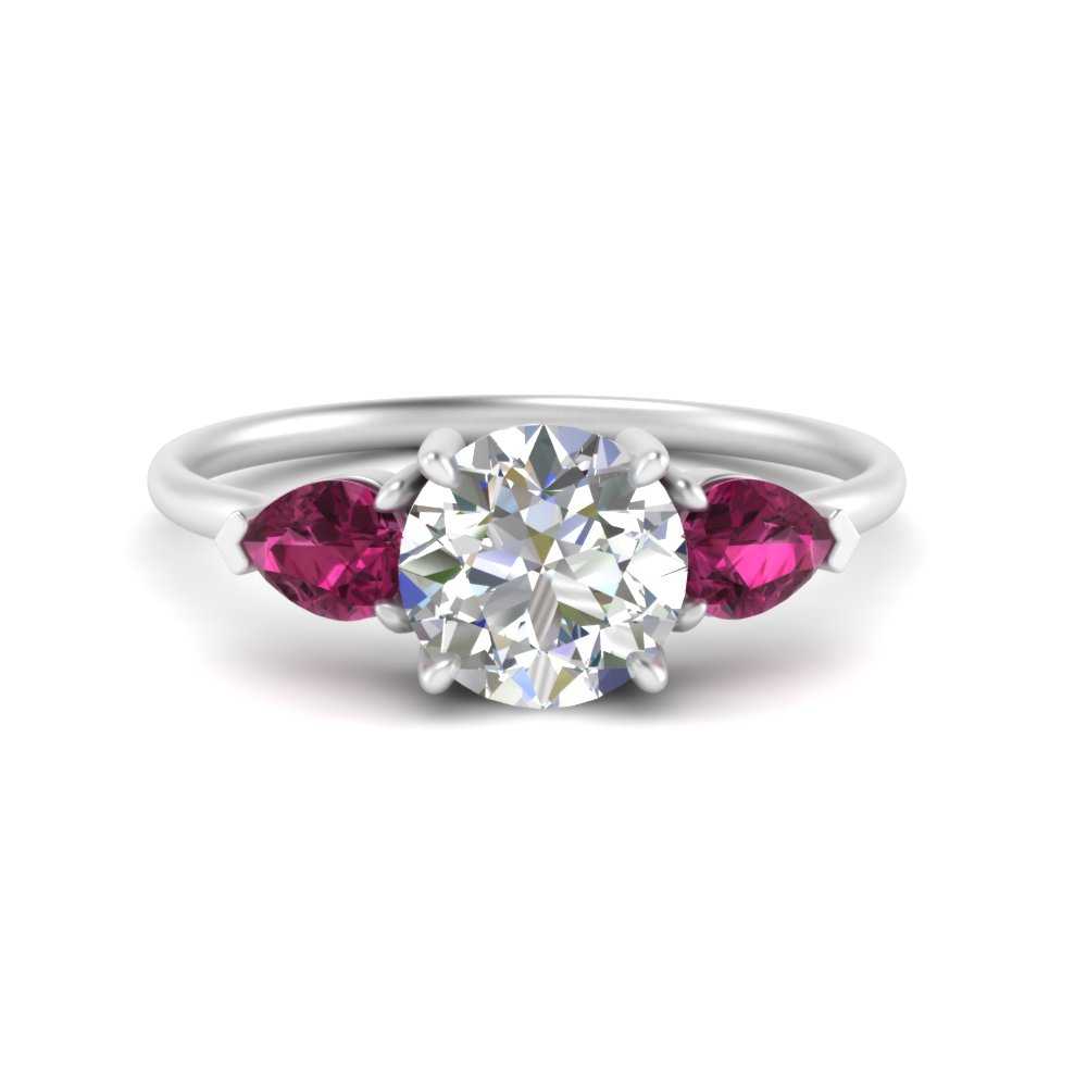 Classic Pear Three Stone Ring