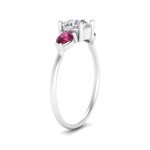 Classic Pear Three Stone Ring