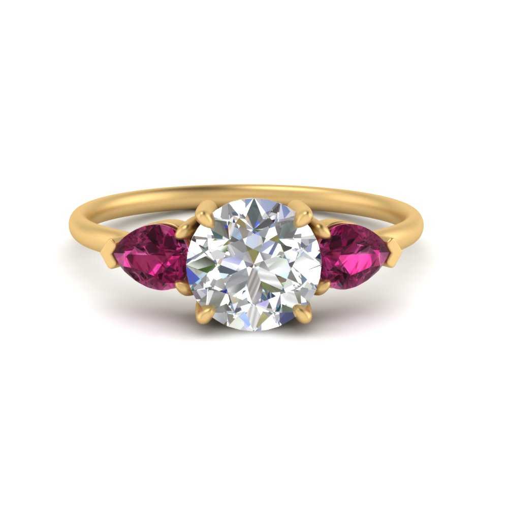 Classic Pear Three Stone Ring