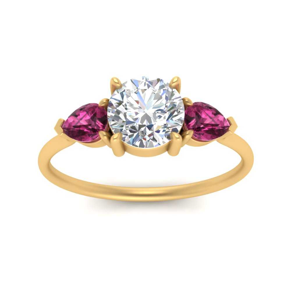 Classic Pear Three Stone Ring