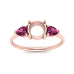 Load image into Gallery viewer, Semi Mount Pear Three Stone Ring