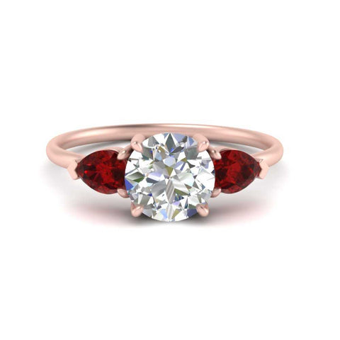 Simple Round Three Stone Ring