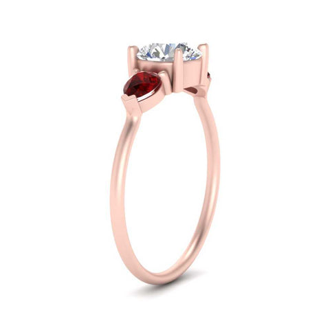 Classic Pear Three Stone Ring