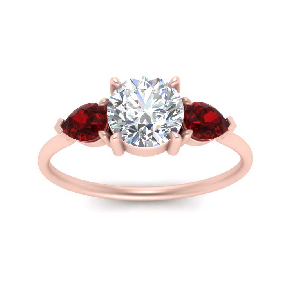 Classic Pear Three Stone Ring