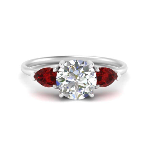 Classic Pear Three Stone Ring