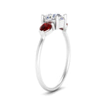 Load image into Gallery viewer, Classic Pear Three Stone Ring
