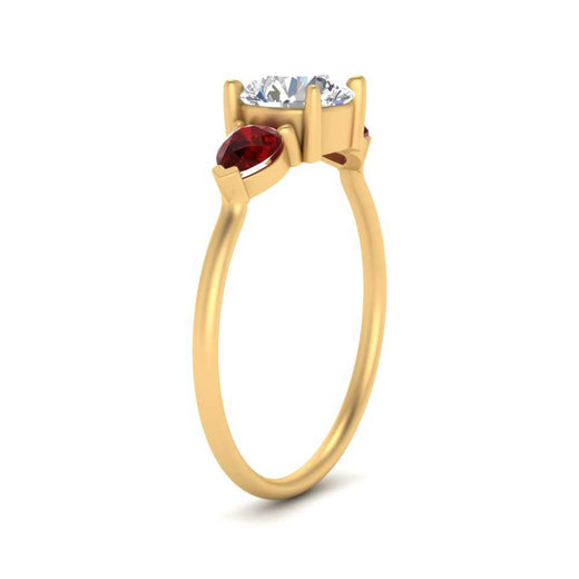 Classic Pear Three Stone Ring
