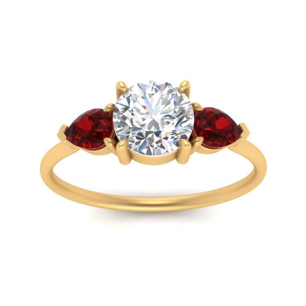Classic Pear Three Stone Ring
