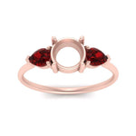 Load image into Gallery viewer, Semi Mount Pear Three Stone Ring