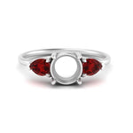 Load image into Gallery viewer, Semi Mount Pear Three Stone Ring