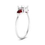 Load image into Gallery viewer, Semi Mount Pear Three Stone Ring