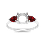 Load image into Gallery viewer, Semi Mount Pear Three Stone Ring