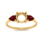 Load image into Gallery viewer, Semi Mount Pear Three Stone Ring