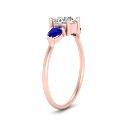 Classic Pear Three Stone Ring