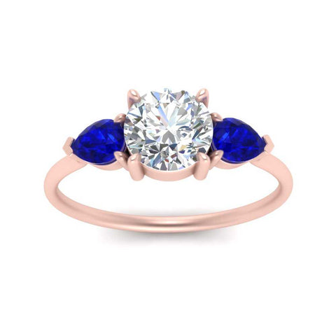 Classic Pear Three Stone Ring