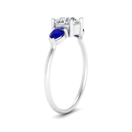 Classic Pear Three Stone Ring