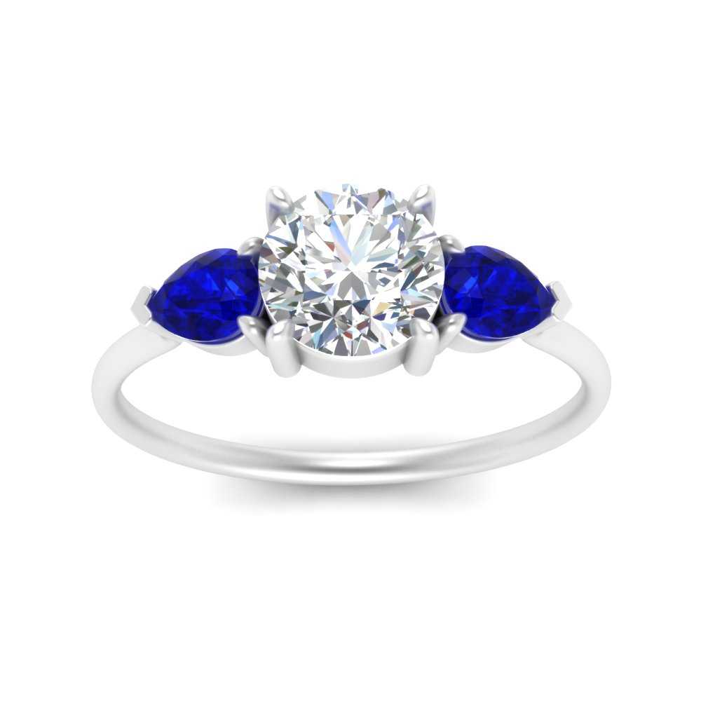 Classic Pear Three Stone Ring