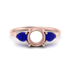 Load image into Gallery viewer, Semi Mount Pear Three Stone Ring