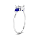 Load image into Gallery viewer, Semi Mount Pear Three Stone Ring
