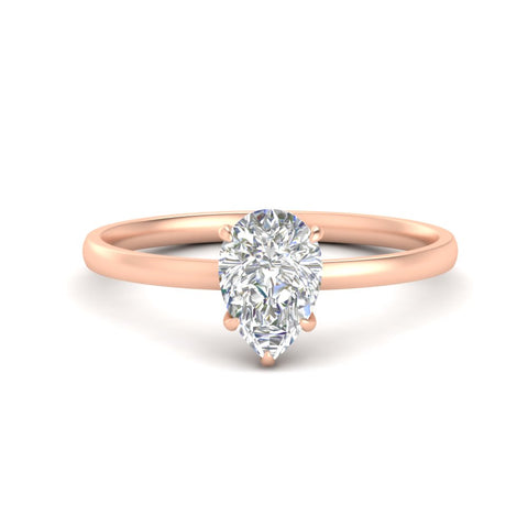 Pear Shaped Classic Solitaire Ring