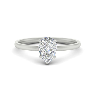 Pear Shaped Classic Solitaire Ring