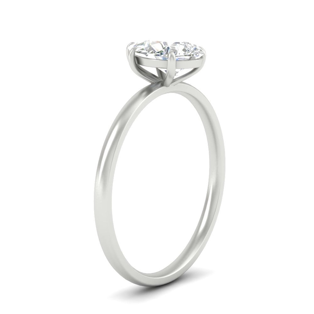 Pear Shaped 4 Prong Classic Solitaire Ring