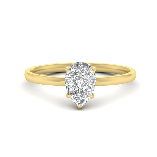 Pear Shaped 4 Prong Classic Solitaire Ring