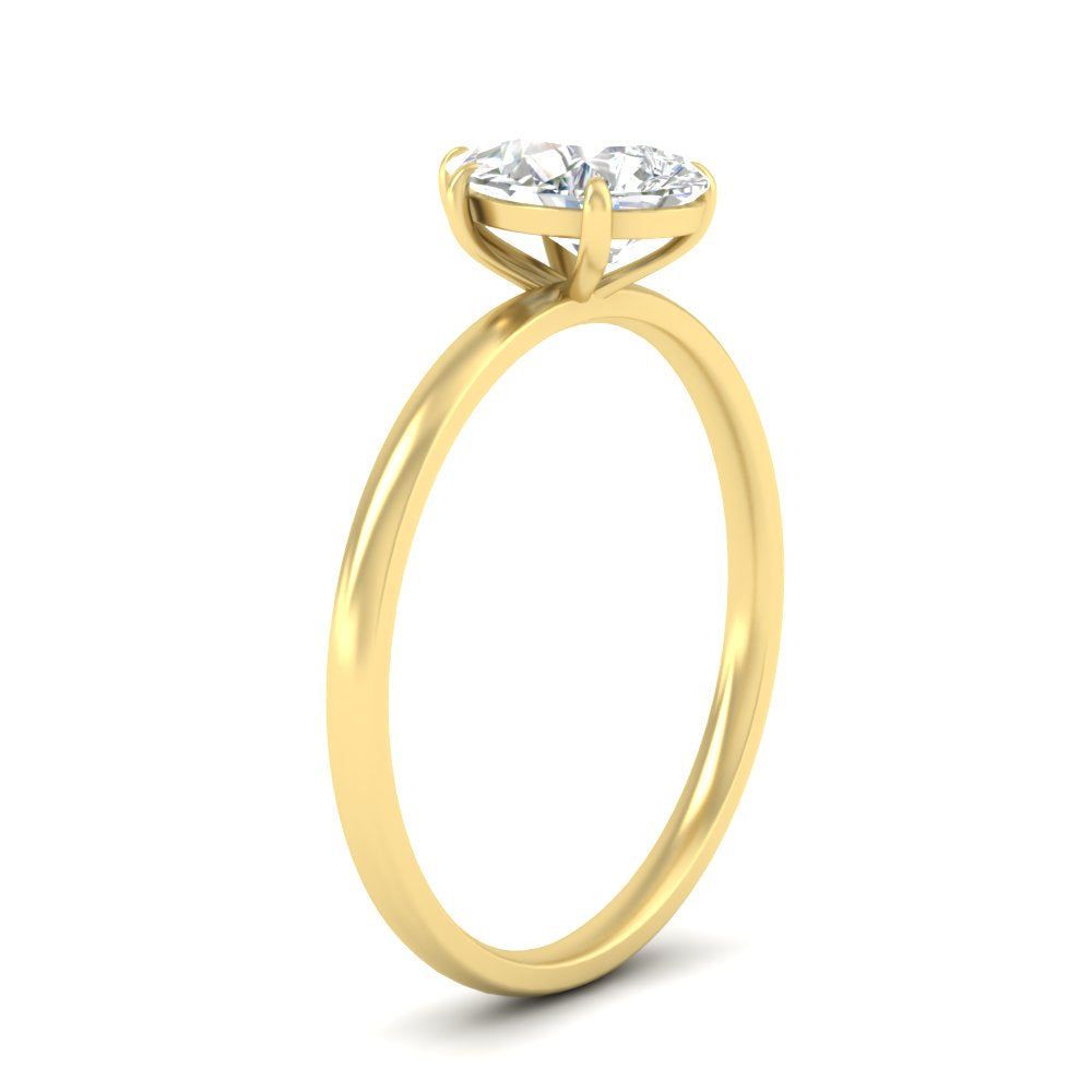 Pear Shaped 4 Prong Classic Solitaire Ring